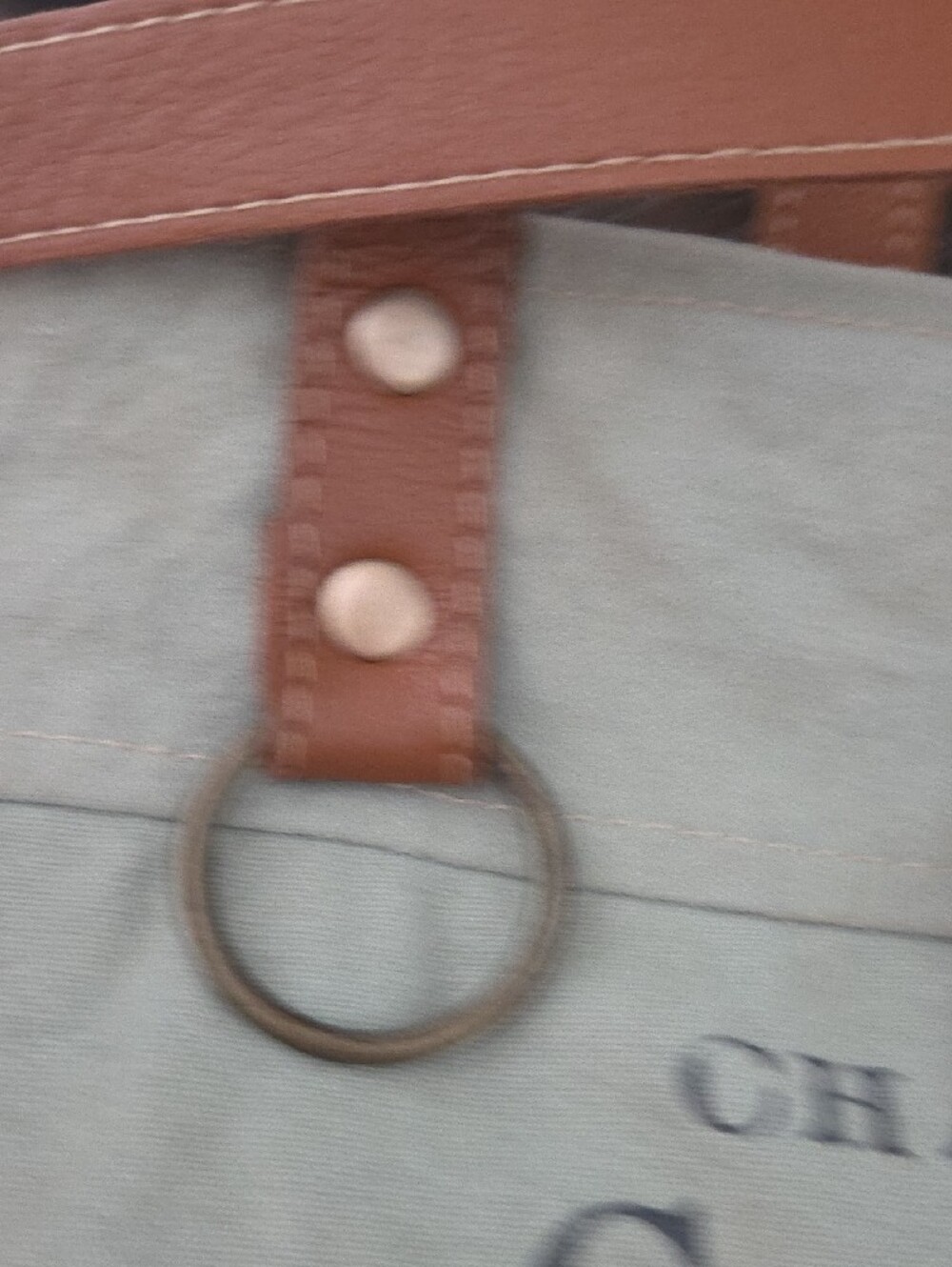 Myra Bag Sage Green Canvas Tote with Brown Leather Straps - Picture 4 of 15